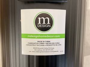 lot 316 image: mDesign Black 8 x 9.5 inch Trash Can