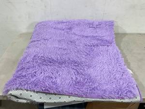 lot 71 image: Noahas 5 x 8 ft Purple Shaggy Plush Area Rug