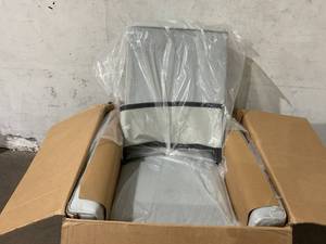 lot 9 image: Evolur Raleigh Grey Upholstered Swivel ReclinerSlider