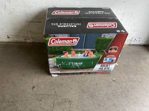 lot 21 image: Coleman SaluSpa Inflatable Portable Hot Tub Spa with Heated Water System and 140 Bubble Jets