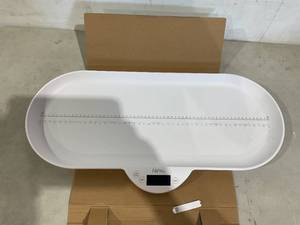 lot 86 image: HEYVALUE BabyPet Scale - Up to 66lbs - With HeightLength Measurements in Tray - White