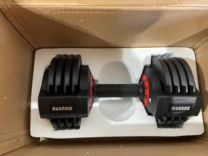 lot 88 image: LOT OF 1  - BUXANO Adjustable Up To 55lb Dumbbell - Black
