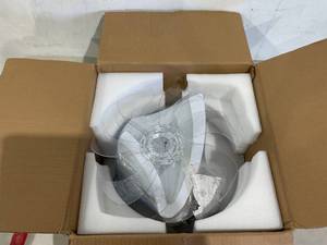 lot 90 image: ARYROYAL Modern Ceiling Fan with Lights,110v Dimmable Firework Shape - White
