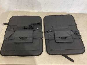 lot 325 image: 2 Pack PU Leather Premium Car SeatBack Organizer - Black
