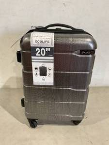 lot 330 image: Coolife 20 Carryon Suitcase - Charcoal