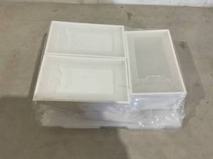 lot 333 image: SEE SPRING Large 12 Pack Stackable Collapsible Shoe Storage Boxes - ClearWhite