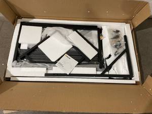lot 32 image: CubiCubi L Shaped Computer Desk with Storage Shelves - Black