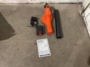 lot 47 image: BLACKDECKER 40V MAX Cordless Leaf Blower, 125 mph Air Speed, Battery and Charger Included
