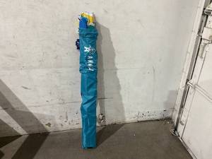 lot 180 image: AMMSUN 7.5ft Beach Umbrella - Multicolor Blue