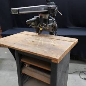 lot 100 image: CRAFTSMAN TABLE SAW WITH STAND