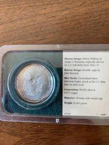 2002 Uncirculated American Silver Eagle in Original sealed Littleton Holder