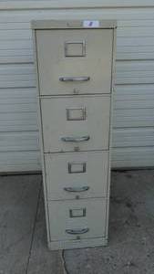 lot 8 image: 4 Drawer Steel Filling Cabinet  Storage