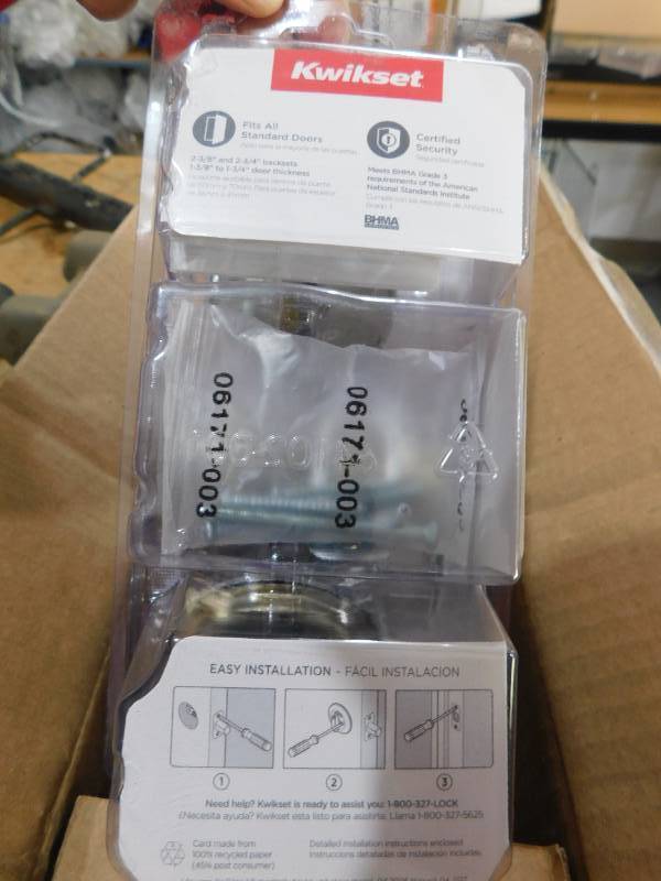 (6) Kwikset 660 Series Single Cylinder Satin Chrome Deadbolt
