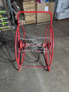 lot 2 image: Large red spool cartdolly