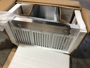 lot 36 image: KOBE Range Hoods KOBE RAX21 Series 36 in. 700 CFM Ducted Wall Mount Range Hood in Stainless Steel with LED Lights   Customer  Returns See Pictures