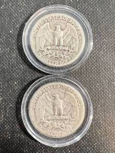 1950D-S US WASHINGTON QUARTERS BOTH IN AIRTITES