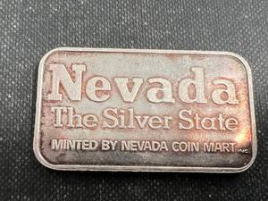 1 TROY OZ .999 FINE SILVER NEVADA STATE BAR