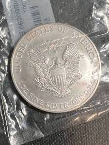 2007 UNC AMERICAN SILVER EAGLE 1 TROY OZ .999 FINE SILVER