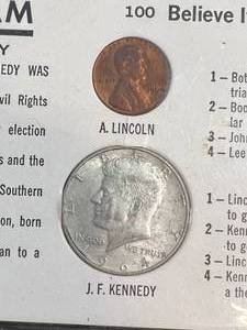 1964 KENNEDY LINCOLN STORY 90% SILVER HALF DOLLAR