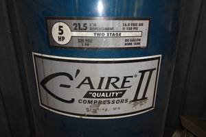 lot 11 image: C-Aire II 80 Gallon Vertical ASME Air Compressor