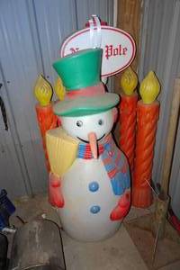 lot 216 image: Blown Plastic Christmas Dcor