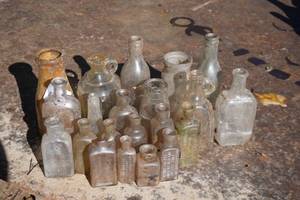 lot 239 image: Antique Glass Bottles