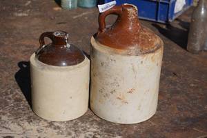 lot 248 image: 2 Antique Stoneware Jugs