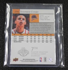 2009-10 Upper Deck Stephen Curry #234 Rookie Card