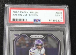 2020 Prizm Justin Jefferson #398 Rookie Card PSA 9