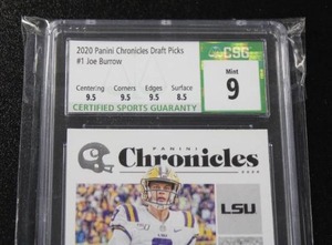 2020 Chronicles Draft Joe Burrow #1 Rookie Card CGC 9