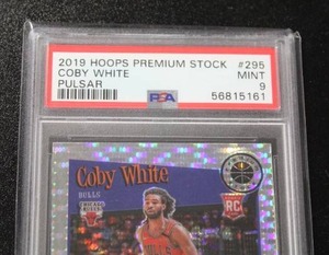 2019-20 Hoops Premium Stock Pulsar Prizm Coby White Rookie Card PSA 9