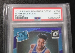 2017-18 Optic Purple Prizm Markelle Fultz #200 Rookie Card PSA 9