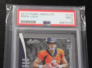 2019 Absolute Drew Lock #115 Rookie Card PSA 9