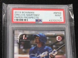 2019 Bowman Orelvis Martinez #BP69 Rookie Card PSA 9