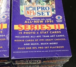 1991 Pro Set Football Series 2 Factory Sealed Hobby Box Lot  4 Boxes