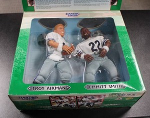 1997 Starting Lineup 12 Poseable Figure Set - Troy AikmanEmmitt Smith