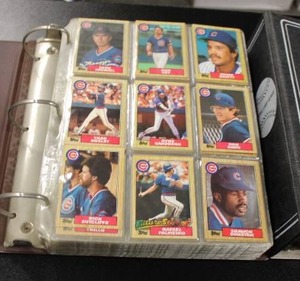 1989 Donruss Baseball & 1987 Topps Baseball Complete Set Lot In Binders  2 Sets