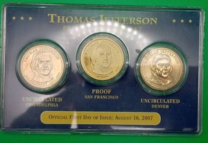 2007 Thomas Jefferson Presidential Coin Set
