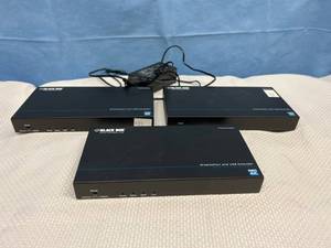 lot 18 image: MSRP $1000 Black Box UVX-DP-TP-100M Transmitter AudioVideo DisplayPort and USB 2.0 Extender With Extra- Great Working Condition