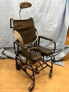 lot 25 image: MSRP $3500 High Quality ActiveAid Tilt-In-Space ShowerCommode Chair - Great Working Tilting Condition - Could Use Some Light Clean Up & No Foot Rests
