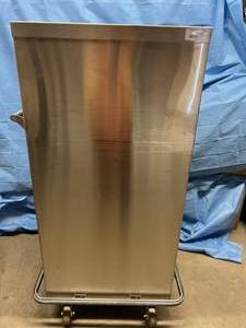 lot 43 image: MSRP $4200 Stainless Steel Case Cart With 3 Sliding Shelves - Great Condition