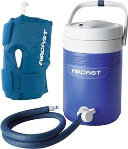 lot 20 image: MSRP $300 AIRCAST KNEE CRYOCUFF WCOOLER - Uninterrupted Focal Compression & Cooling Of Joint - Good Working Condition