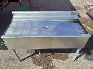 STAINLESS STEEL WORKSTATION  SINK