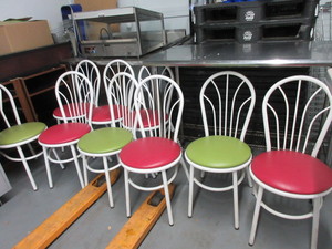 lot 802 image: ICE CREAM PARLOR CHAIRS