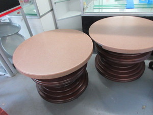 lot 806 image: STONE TOP END TABLES