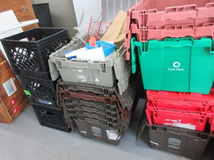 lot 848 image: PLASTIC BINS AND CRATES