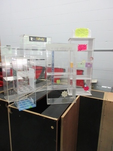 lot 852 image: ACRYLIC DISPLAY CABINETS AND CUBES