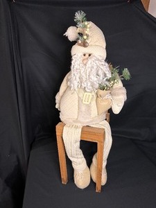 White Santa on Chair
