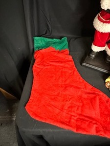 Animatronic Santa, Large Stocking and Santa Candy Dish