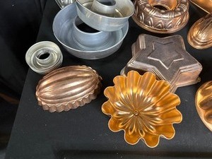 Variety of Vintage Copper Jell-O Molds